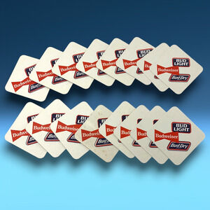 Lot 16 Vintage Budweiser Coasters 1980s Bar Beer Advertising Cardboard Promotion